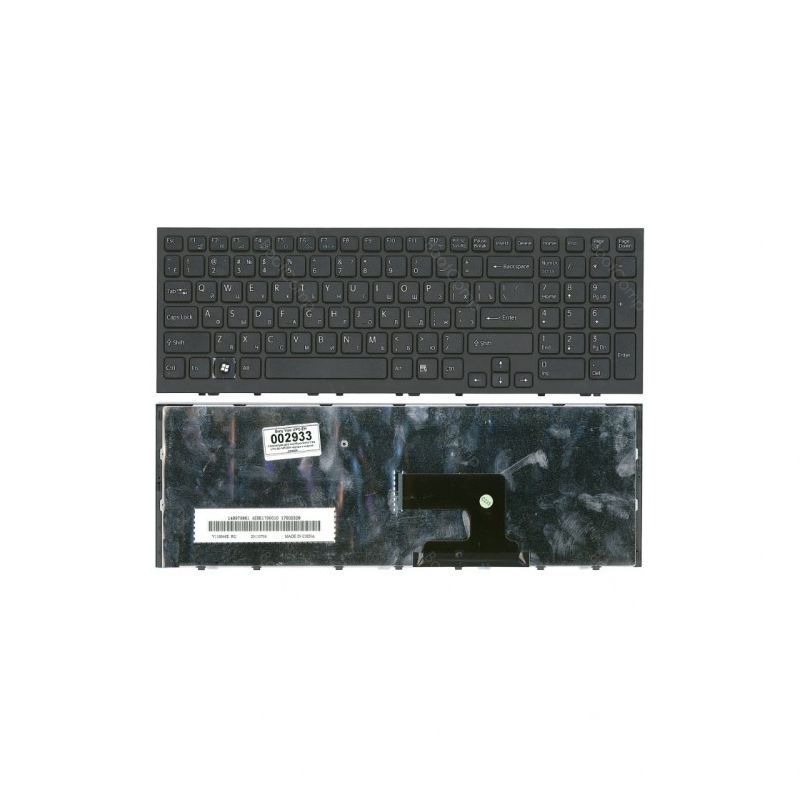 Клавиатура для Sony Vaio VPC-EH VPCEH Series Чёрная, с чёрной рамкой