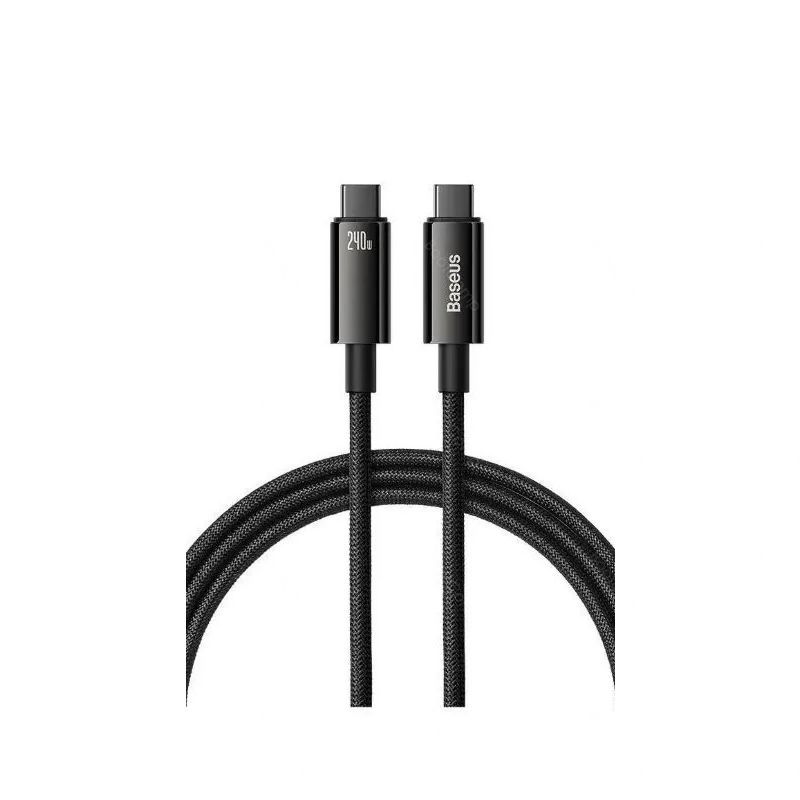 Кабель Baseus Tungsten Gold Series Type-C - Type-C 2 метра CAWJ040101 черный