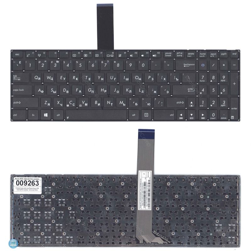 Клавиатура для ноутбука Asus K56 P/n: 0KNB0-612BRU00, 0KNB0-PE1RU13, 9Z.N8SSU.40R