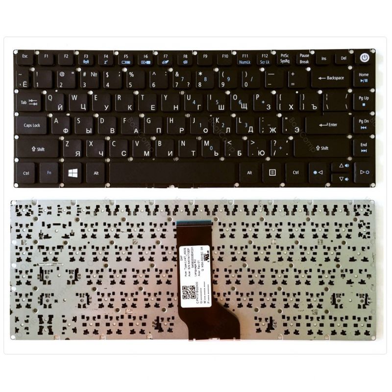 Клавиатура для ноутбука Acer E5-473, E5-422, E5-474, E5-475, E5-491G, ES1-433, N15C1, ES1-432